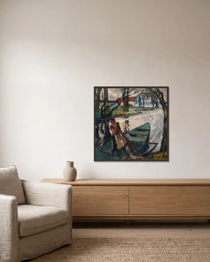Tichý večer I, Leo Putz v rámu na stěně