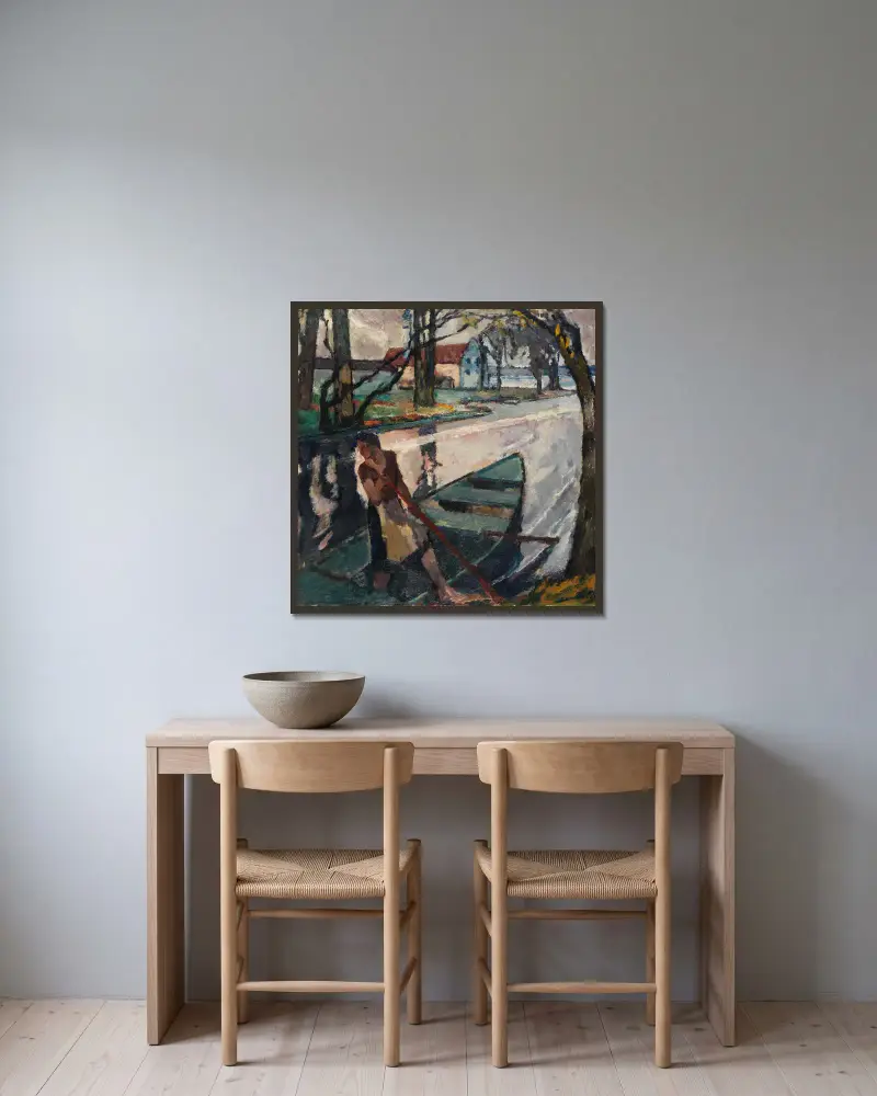 Tichý večer I, Leo Putz v rámu na stěně