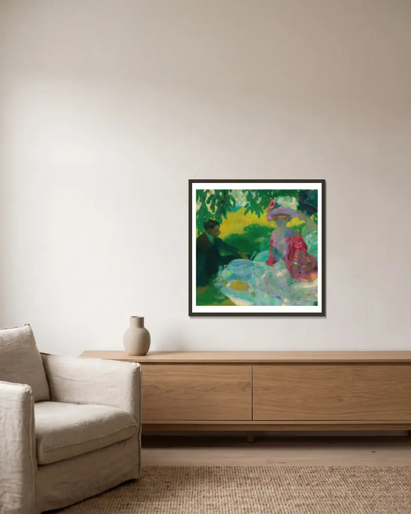 Piknik, – Nr. 1, Leo Putz v rámu na stěně