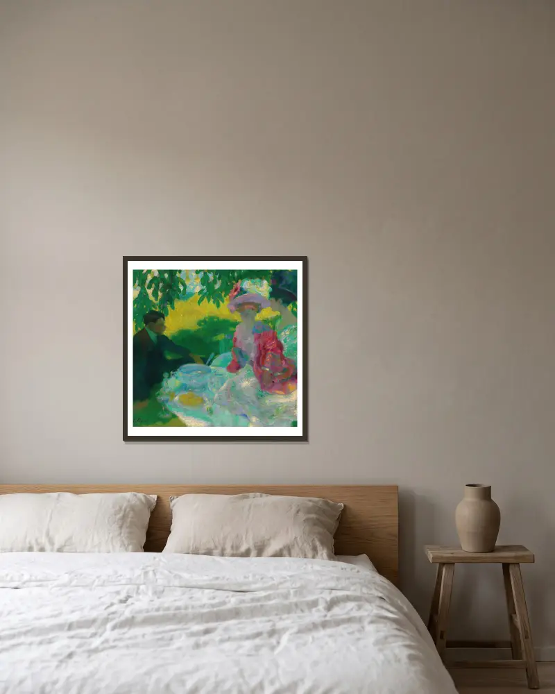 Piknik, – Nr. 1, Leo Putz v rámu na stěně