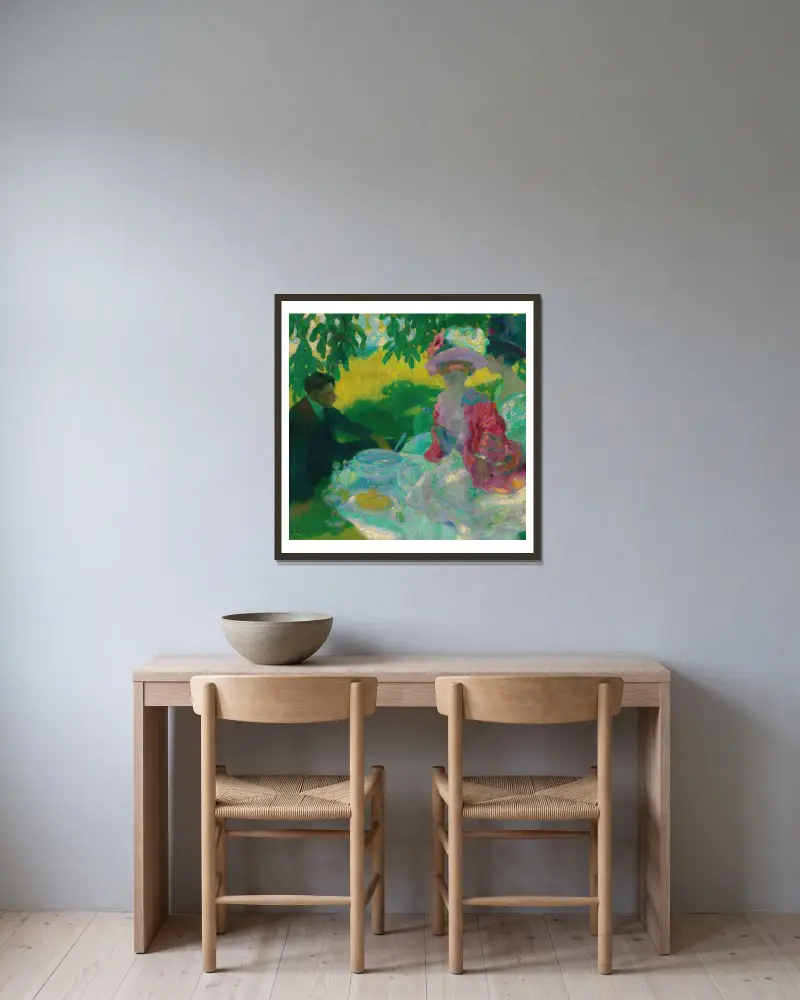 Piknik, – Nr. 1, Leo Putz v rámu na stěně
