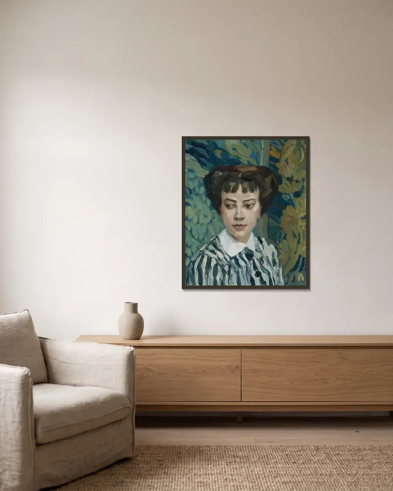 Tico Mewes av Leo Putz inramad på en vägg