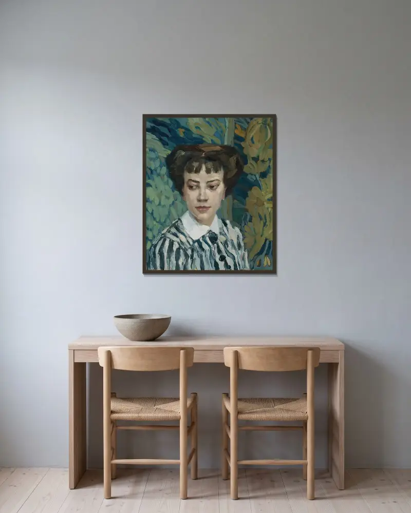 Tico Mewes av Leo Putz inramad på en vägg