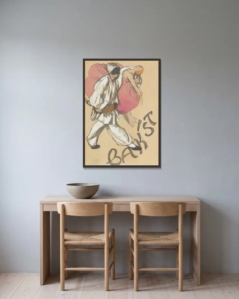 Bakst von Léon Bakst gerahmt an einer Wand