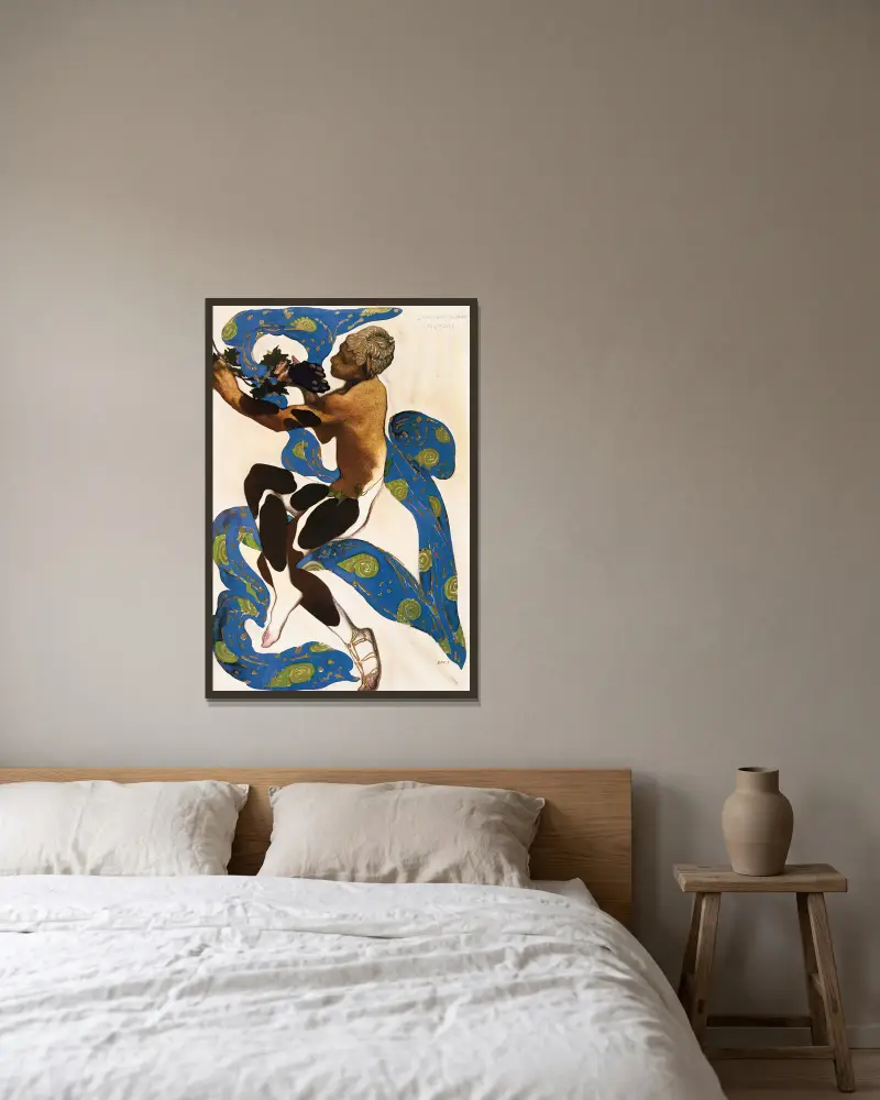 Ensemble De 2 Ouvrages Consacrés À L’artiste av Léon Bakst inramad på en vägg