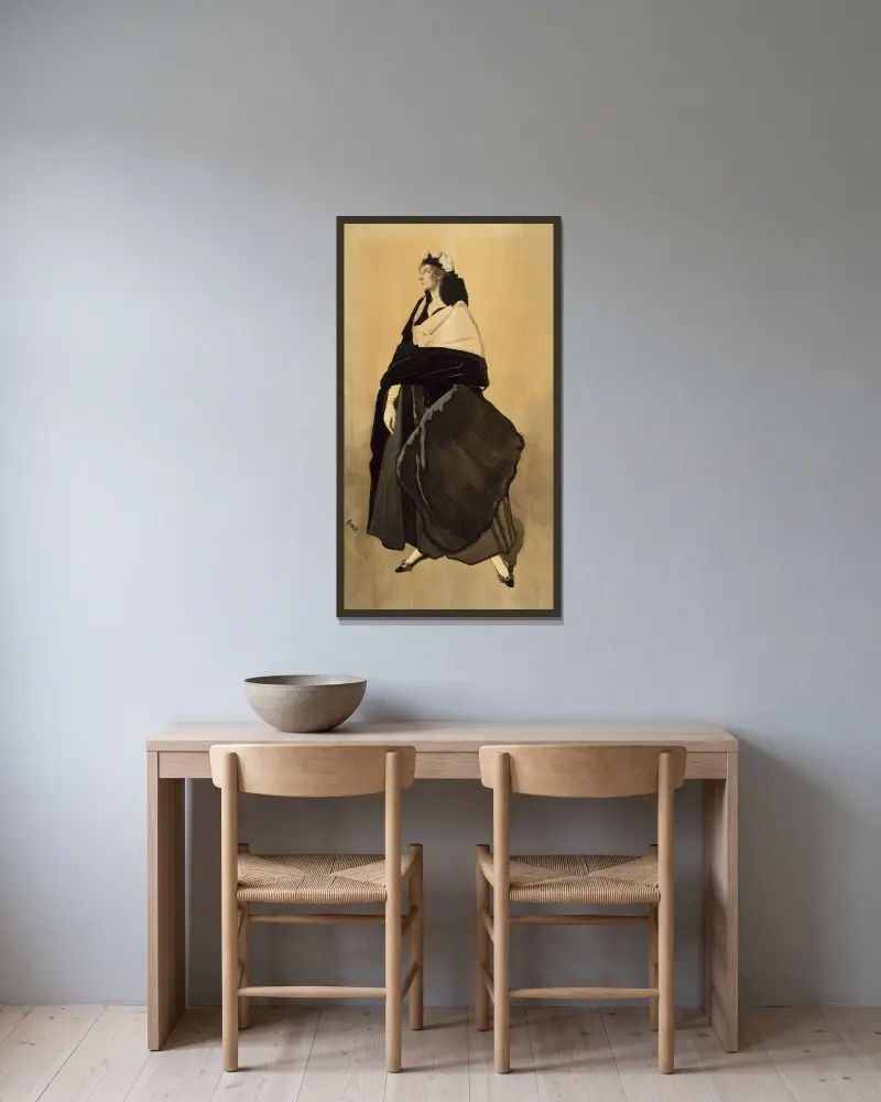 Mme Ida Rubinstein av Léon Bakst inramad på en vägg