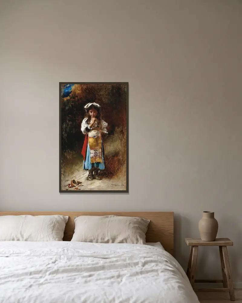 Ett litet missöde av Léon Bonnat inramad på en vägg