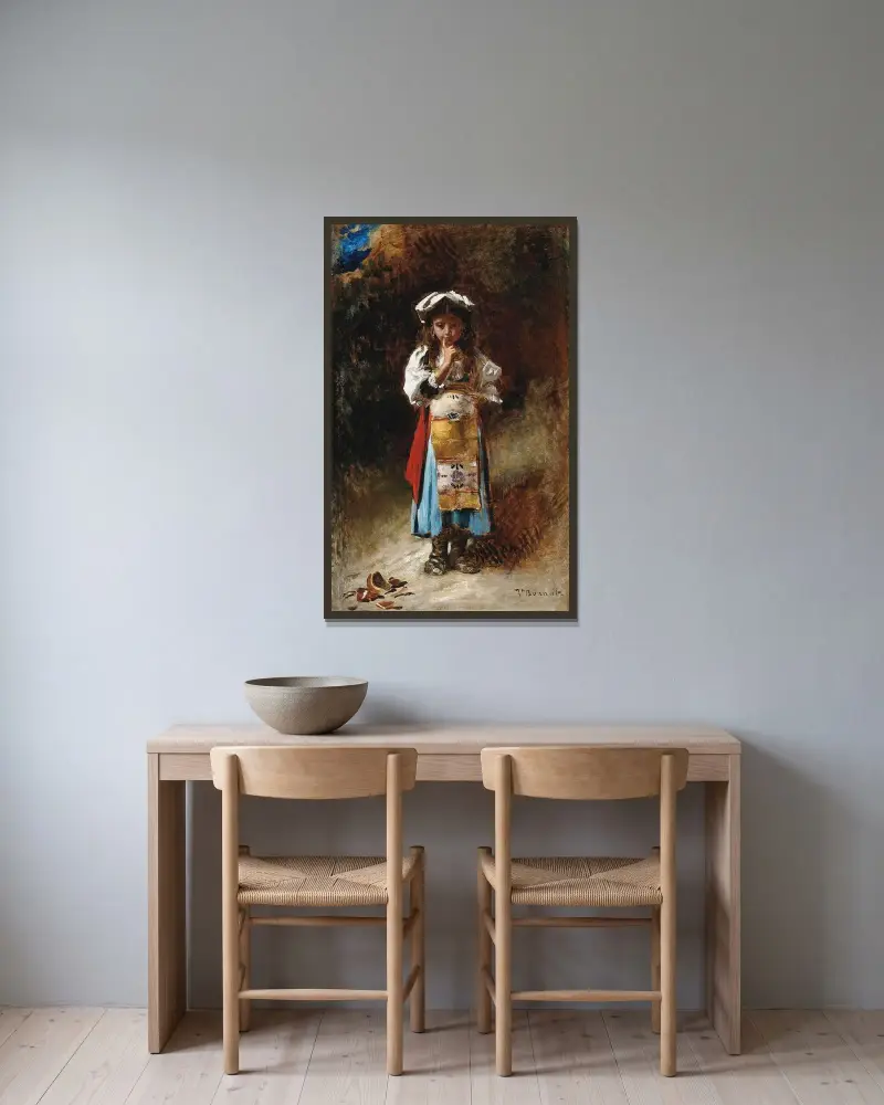 Ett litet missöde av Léon Bonnat inramad på en vägg