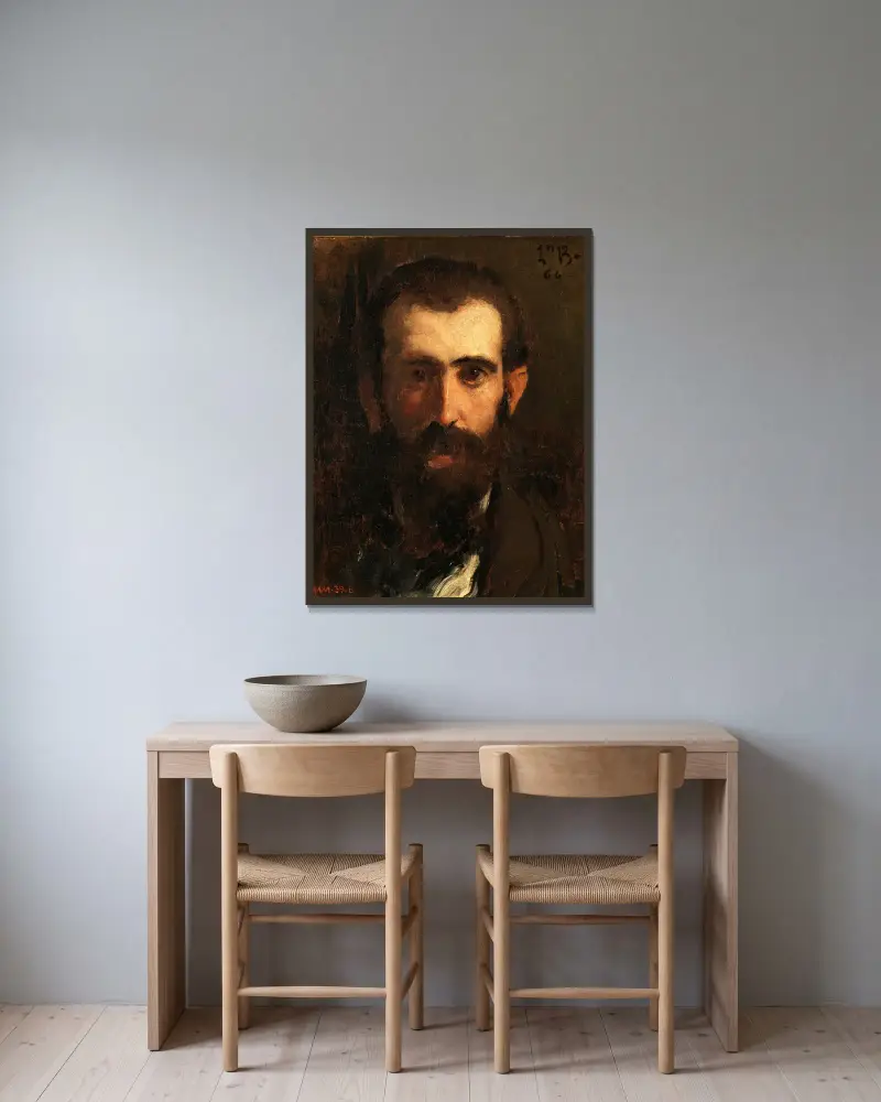 El pintor Ceferino Araujo Sánchez av Léon Bonnat inramad på en vägg