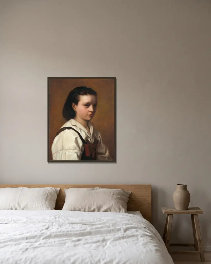 Den unga italienskan av Léon Bonnat inramad på en vägg