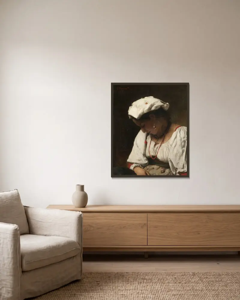 Offret av Léon Bonnat inramad på en vägg