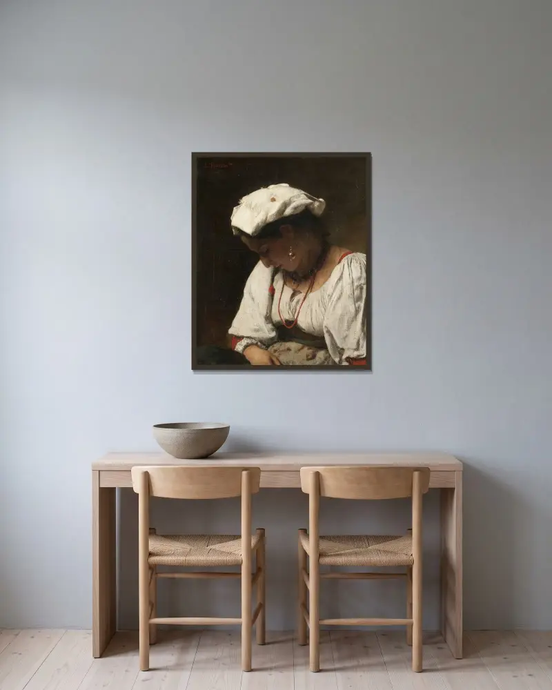 Offret av Léon Bonnat inramad på en vägg