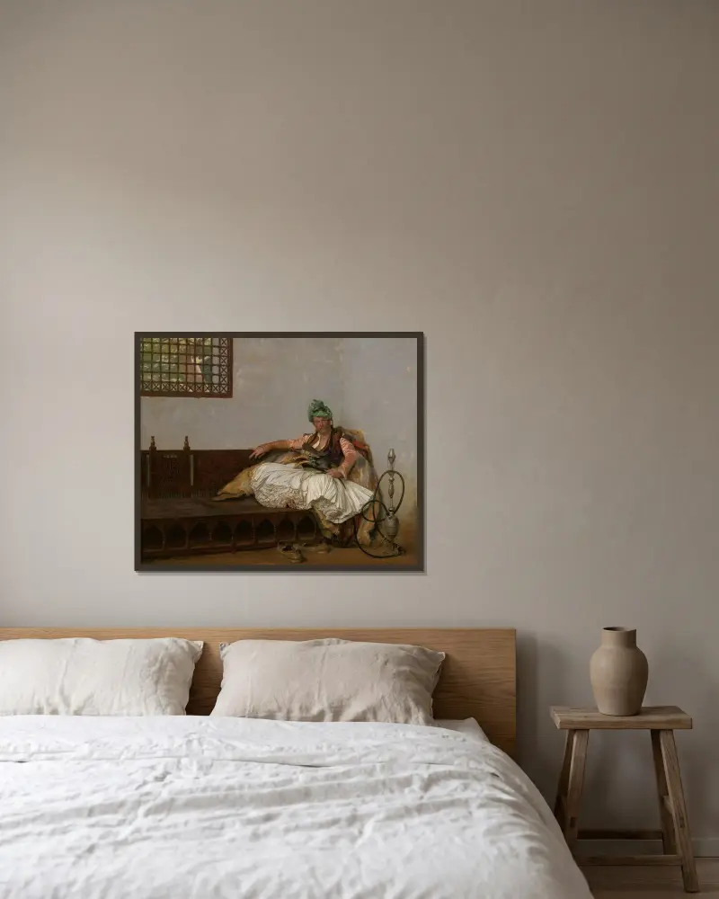 A Bashi-Bazouk Chieftan von Jean-Léon Gérôme gerahmt an einer Wand