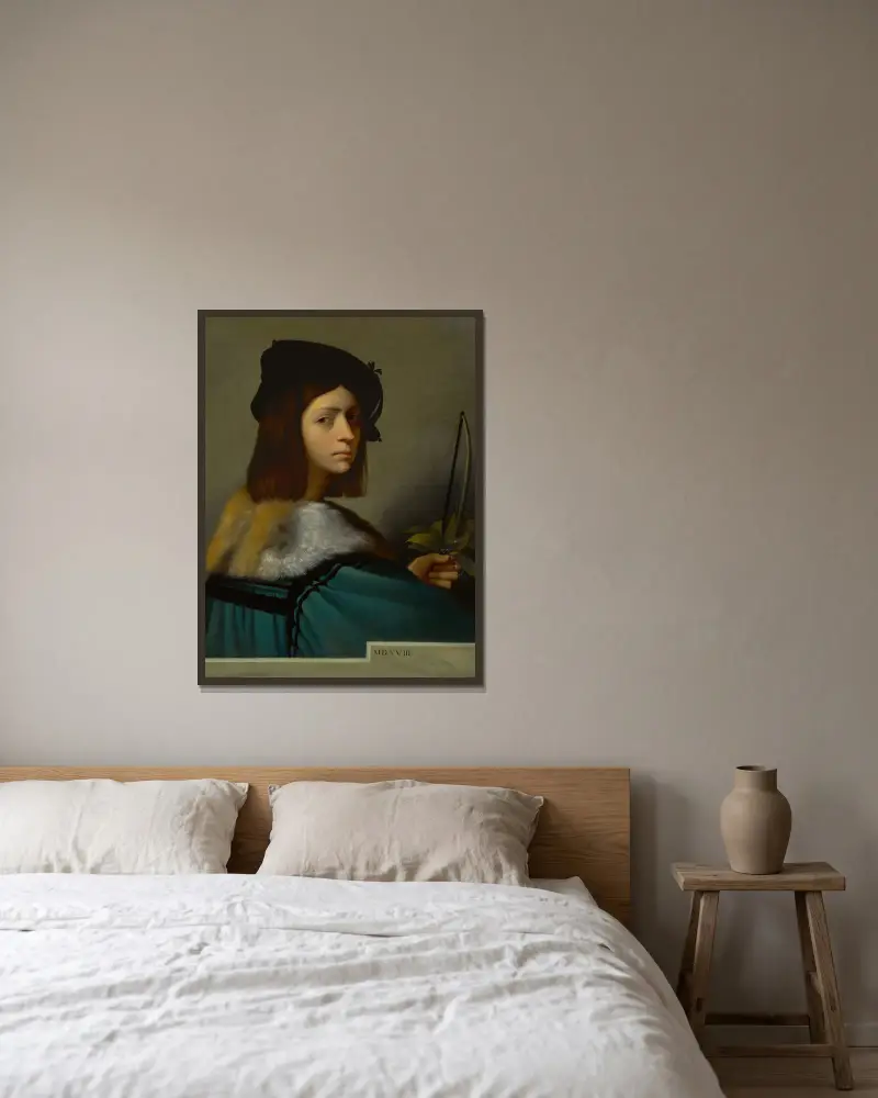 Der Geiger von Jean-Léon Gérôme gerahmt an einer Wand