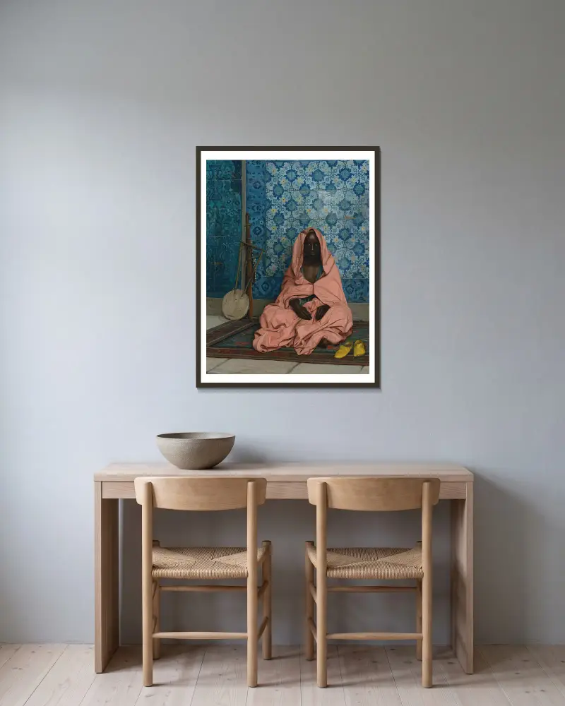 Černý bard, Jean-Léon Gérôme v rámu na stěně