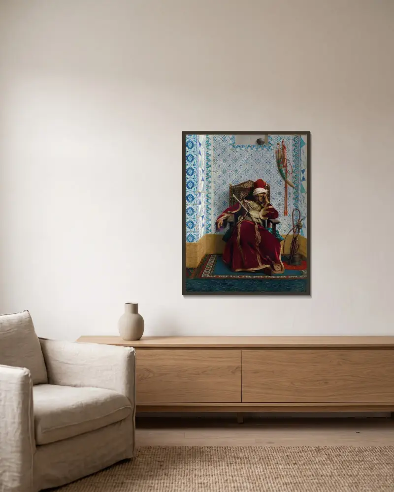 Markos Botsaris von Jean-Léon Gérôme gerahmt an einer Wand