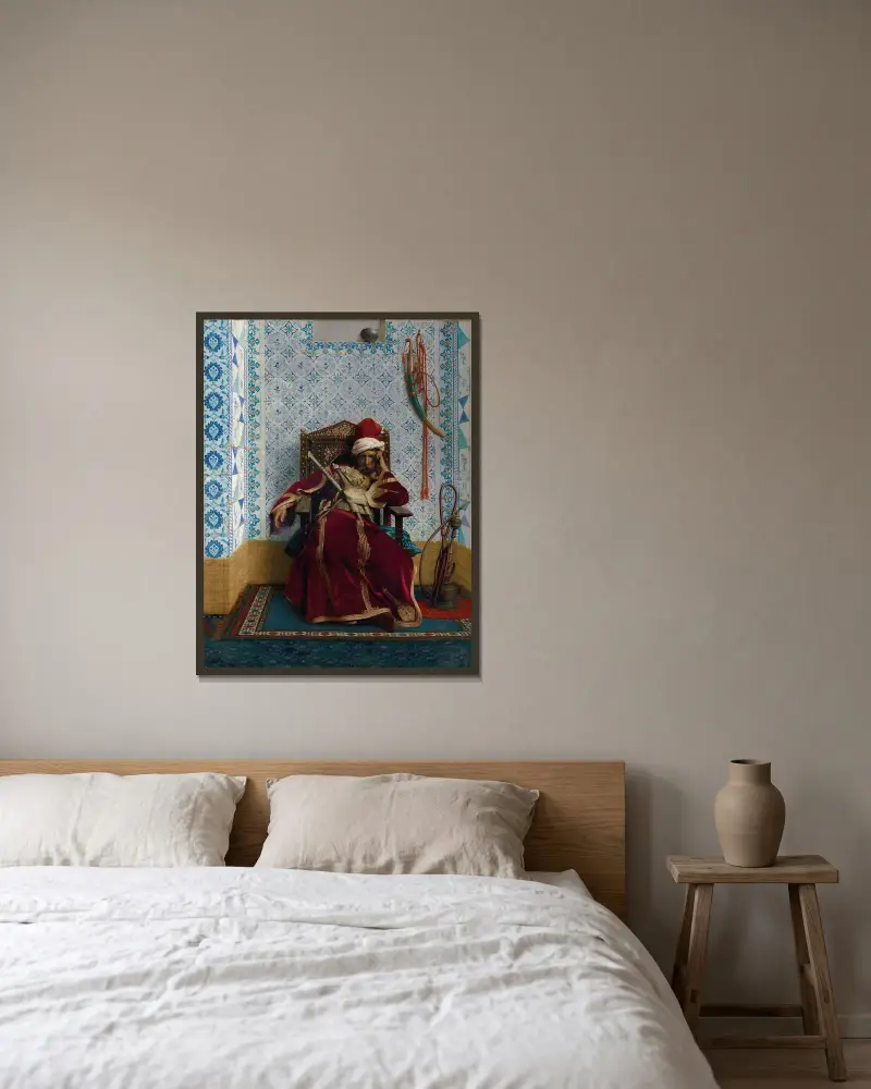 Markos Botsaris von Jean-Léon Gérôme gerahmt an einer Wand