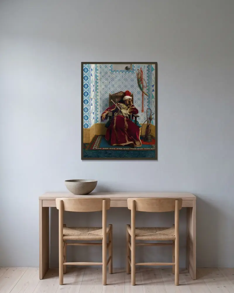Markos Botsaris von Jean-Léon Gérôme gerahmt an einer Wand