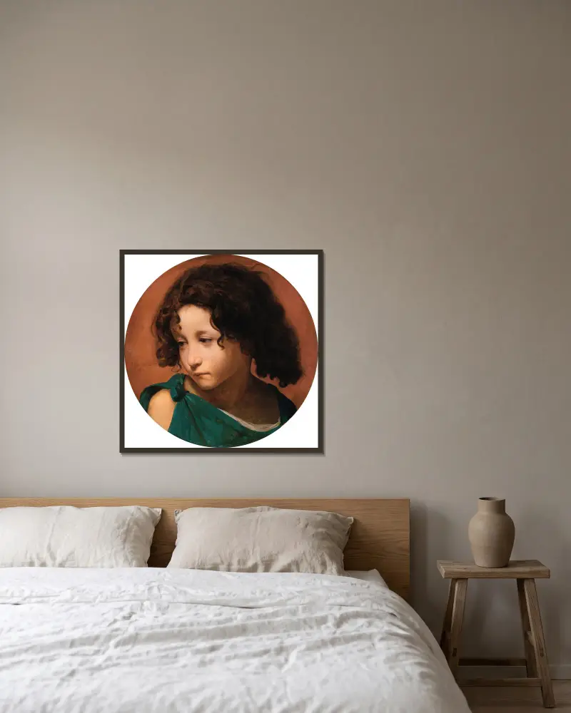 Kinderbildnis von Jean-Léon Gérôme gerahmt an einer Wand