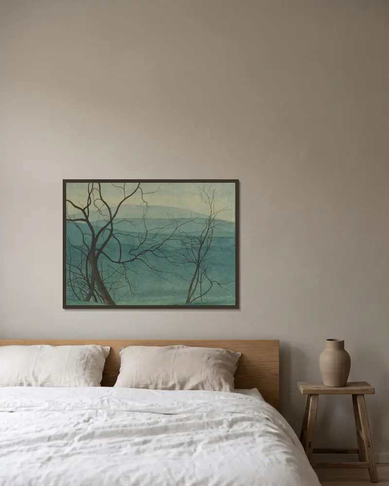 Boomtakken av Léon Spilliaert inramad på en vägg