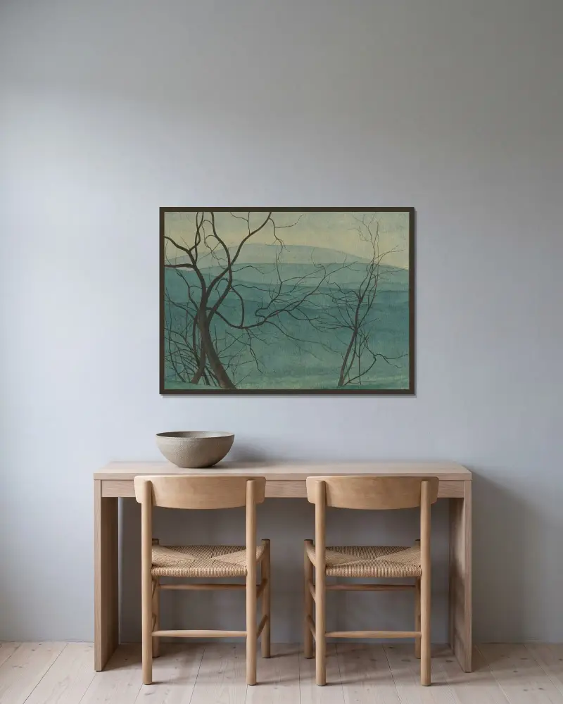 Boomtakken av Léon Spilliaert inramad på en vägg