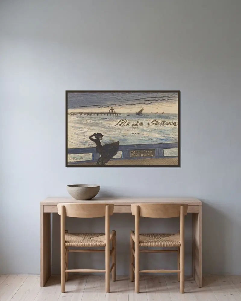 Bris från Ostende. Ljuvlig doft av Léon Spilliaert inramad på en vägg