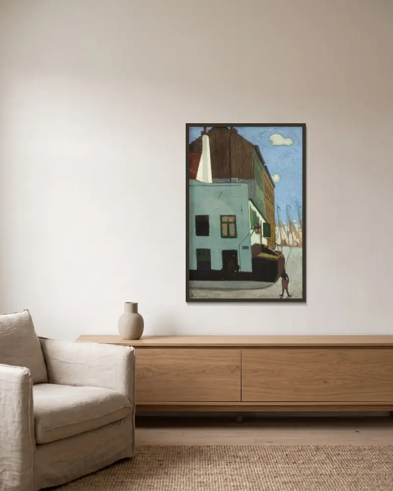 Predikstolen, Ostende av Léon Spilliaert inramad på en vägg