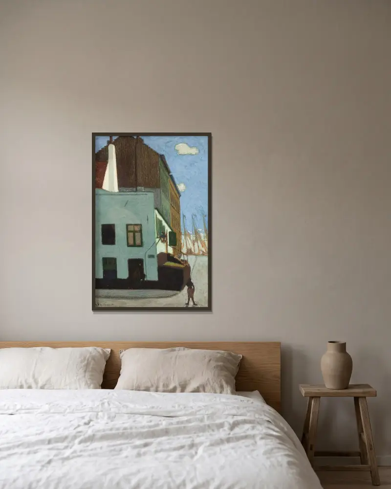 Predikstolen, Ostende av Léon Spilliaert inramad på en vägg