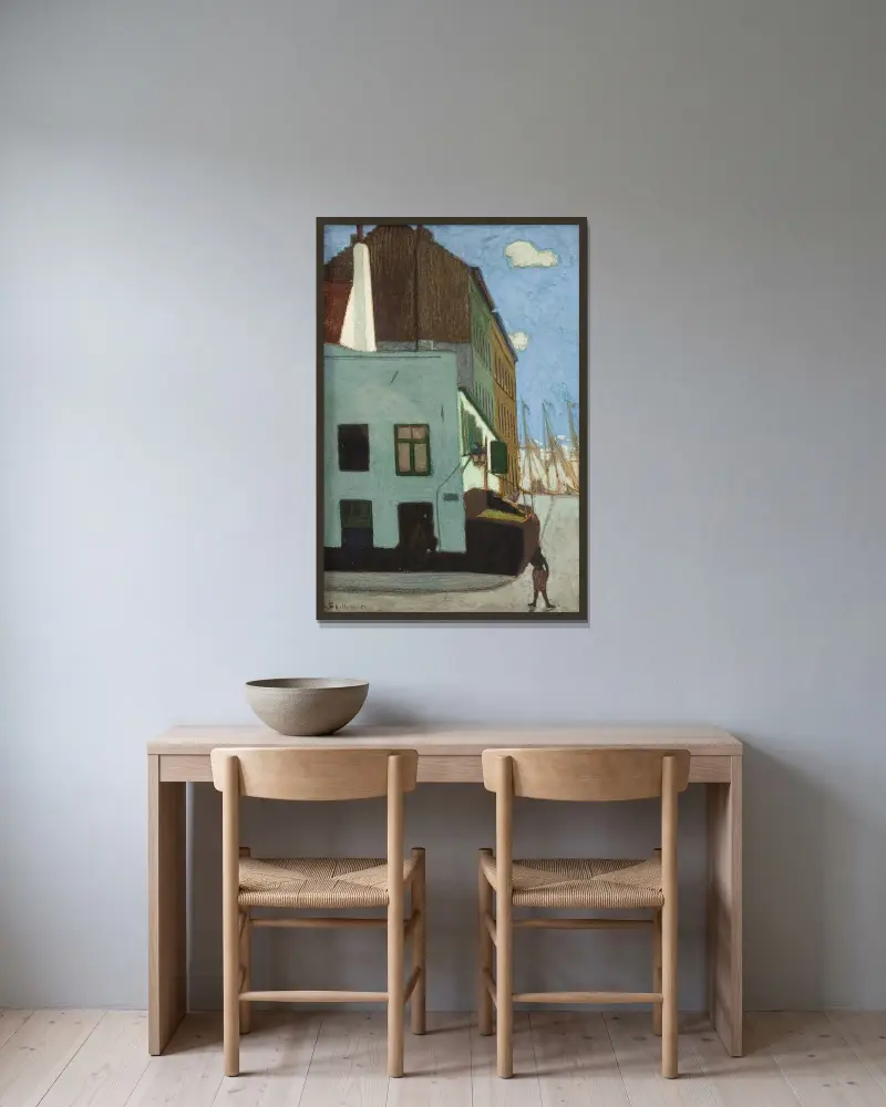 Predikstolen, Ostende av Léon Spilliaert inramad på en vägg