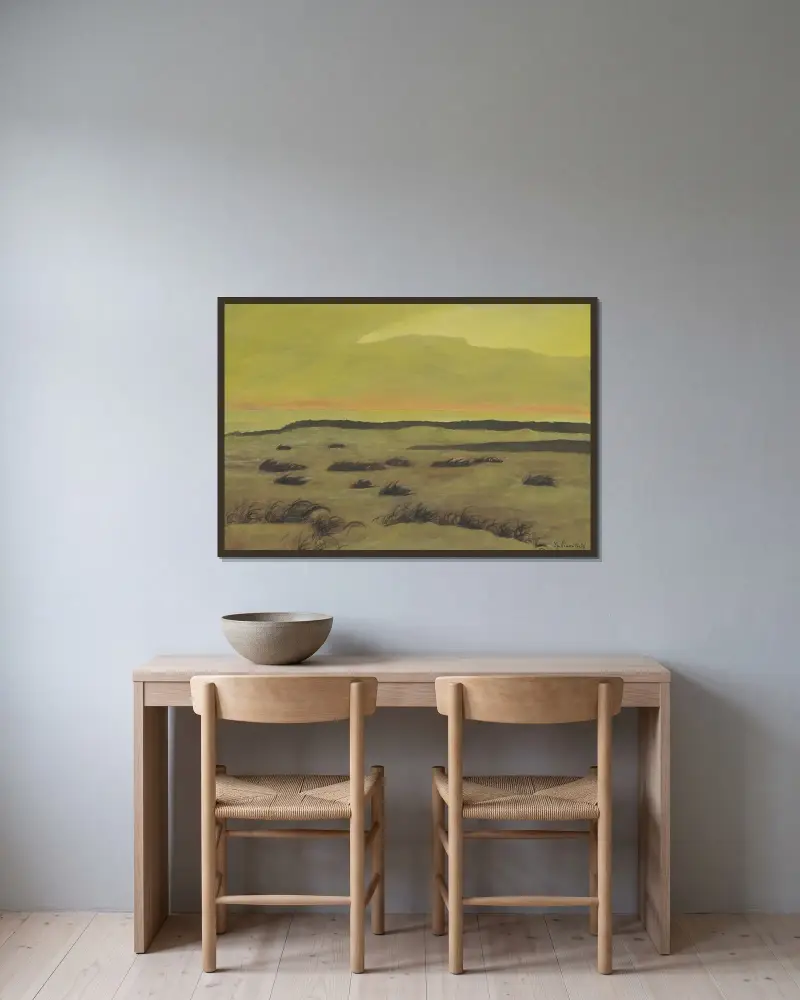 Dyner av Léon Spilliaert inramad på en vägg