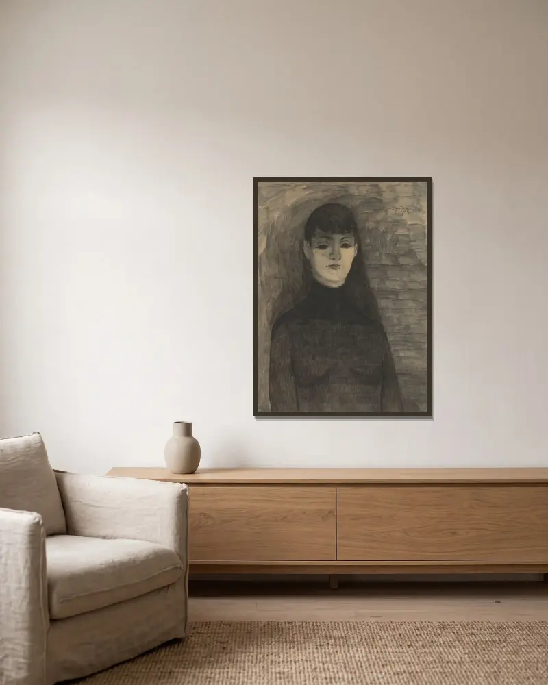 Melancholy von Léon Spilliaert gerahmt an einer Wand