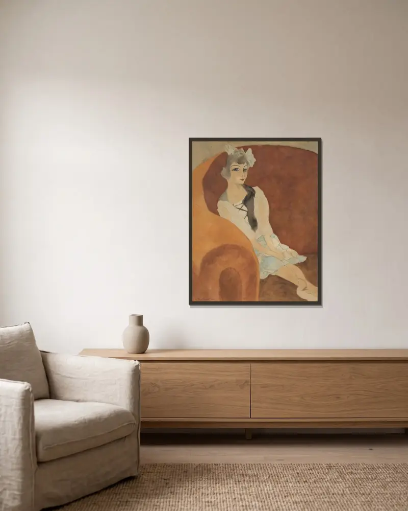 Pop in zetel av Léon Spilliaert inramad på en vägg
