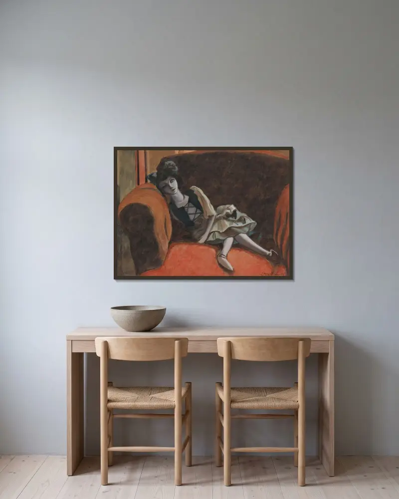 Pop av Léon Spilliaert inramad på en vägg