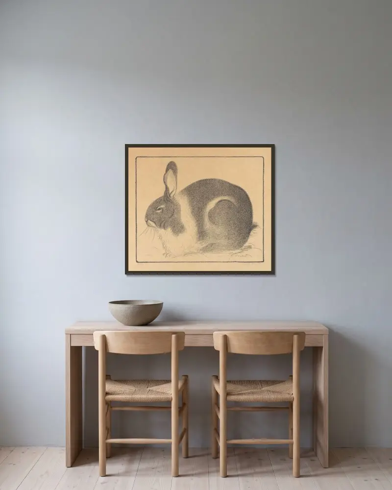 Rabbit von Léon Spilliaert gerahmt an einer Wand
