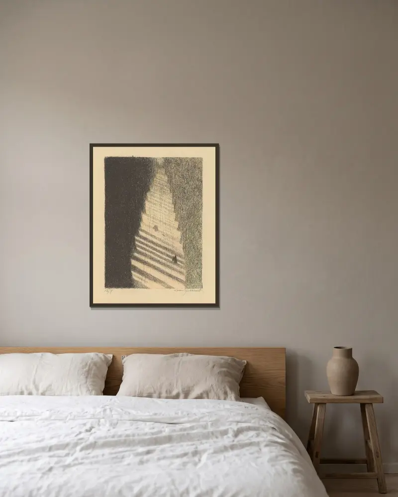 Brabantska platser 1 av Léon Spilliaert inramad på en vägg