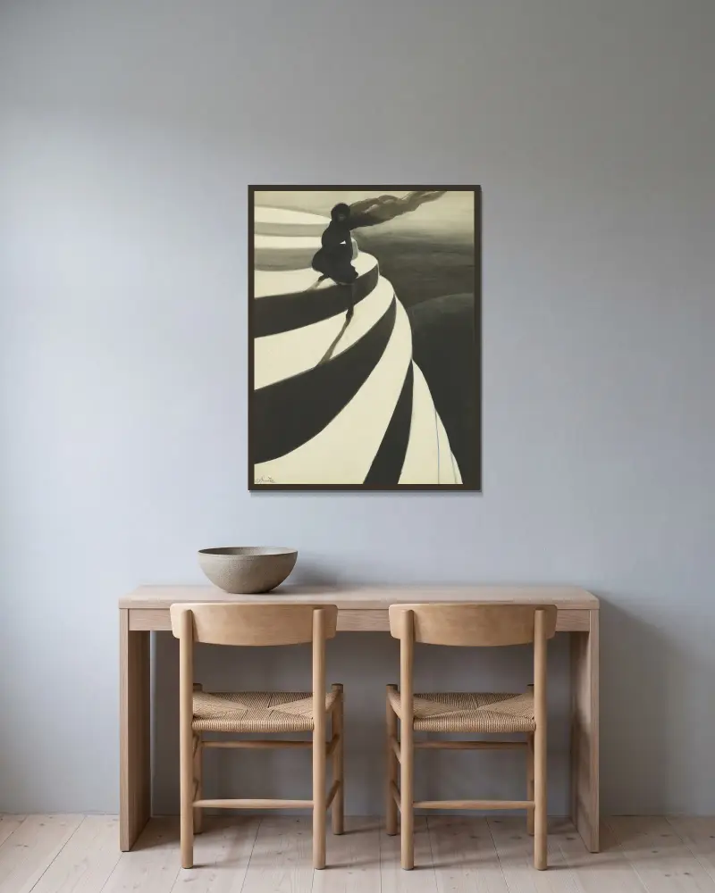 Vertigo von Léon Spilliaert gerahmt an einer Wand