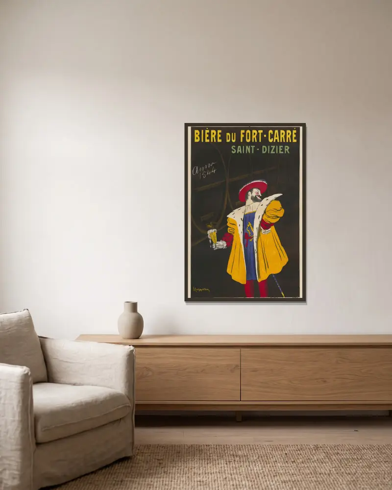 Bière du Fort-Carré. Saint-Dizier von Leonetto Cappiello gerahmt an einer Wand