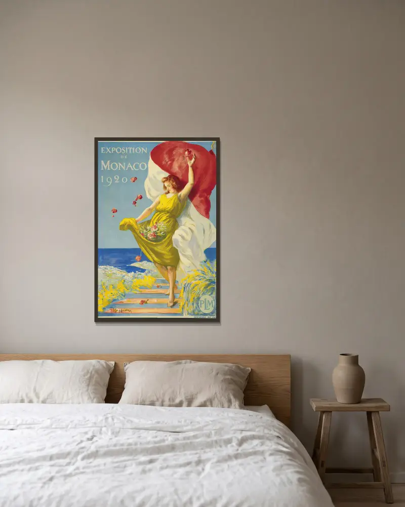 Výstava v Monaku, Leonetto Cappiello v rámu na stěně