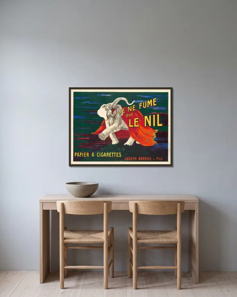 Je Ne Fume Que Le Nil av Leonetto Cappiello inramad på en vägg