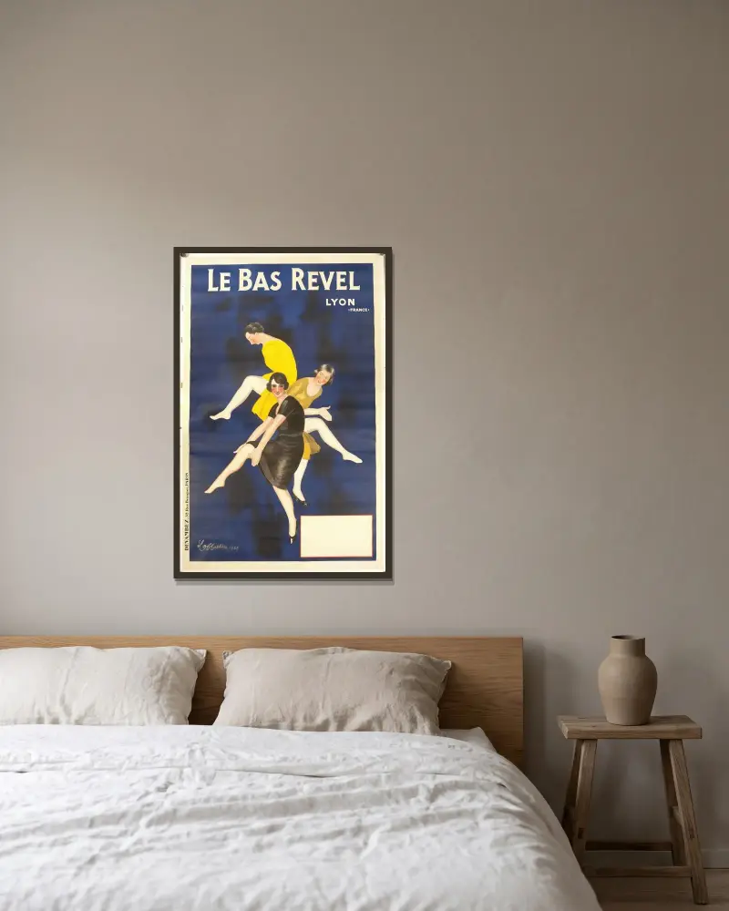 Le bas Revel av Leonetto Cappiello inramad på en vägg