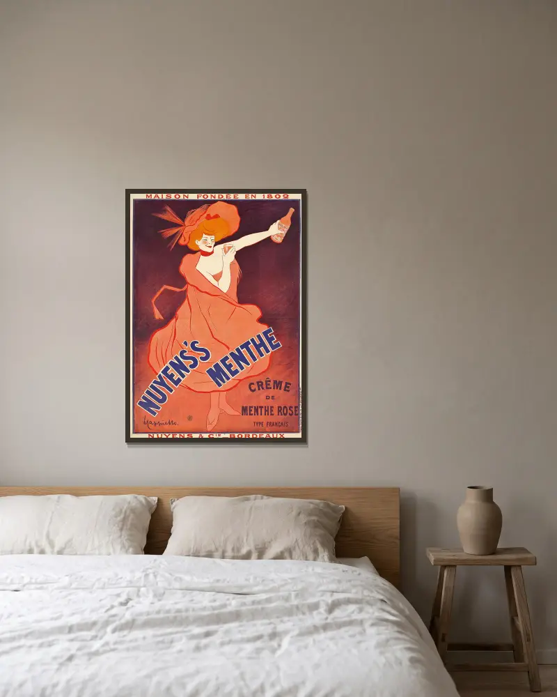 Nuyens’s Menthe av Leonetto Cappiello inramad på en vägg