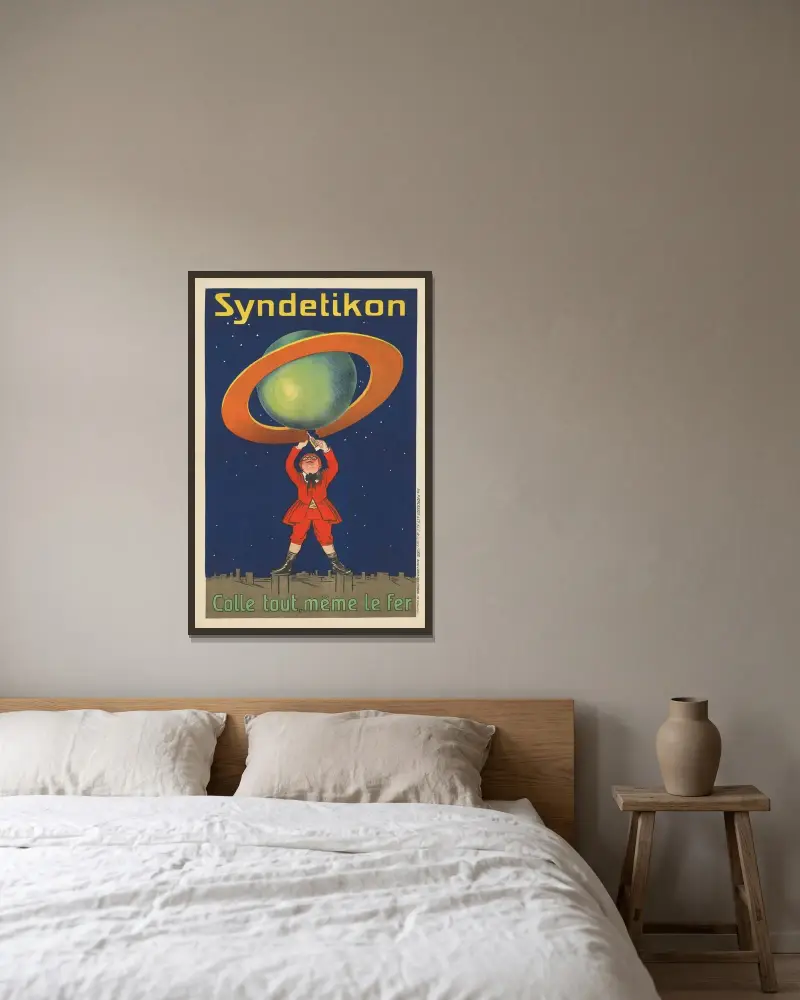 Syndetikon av Leonetto Cappiello inramad på en vägg