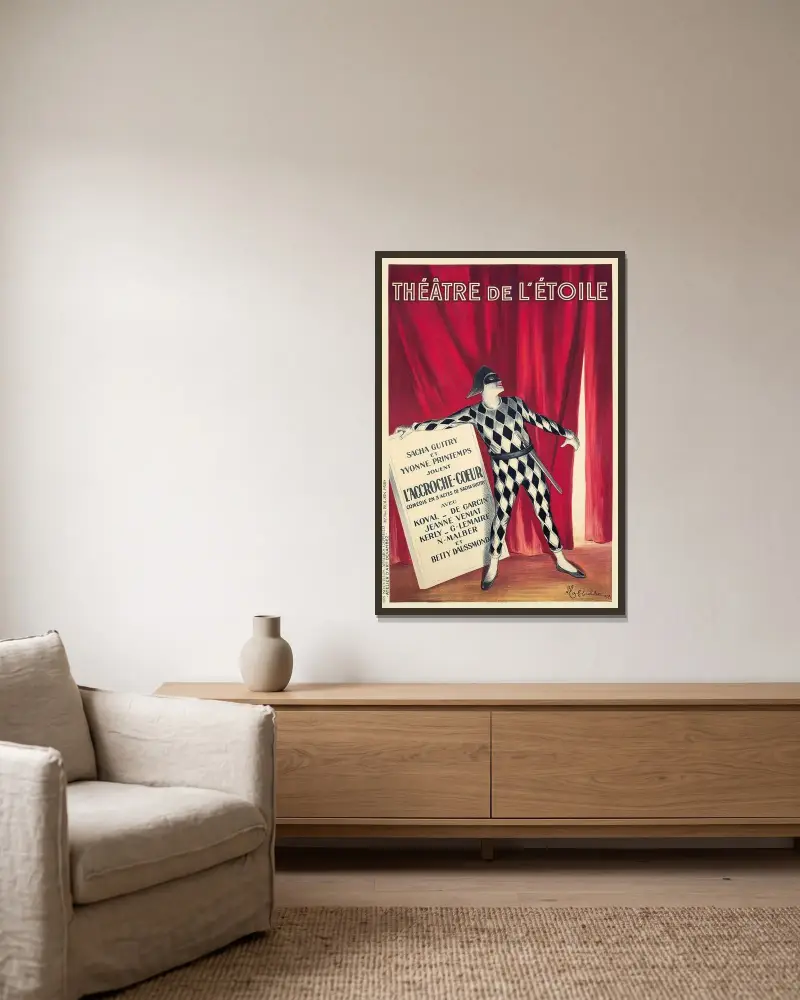 Théâtre De L’étoile von Leonetto Cappiello gerahmt an einer Wand