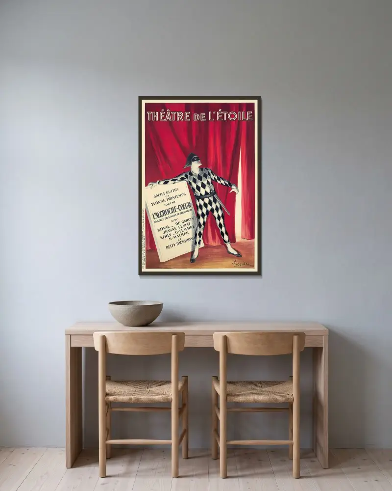 Théâtre De L’étoile von Leonetto Cappiello gerahmt an einer Wand