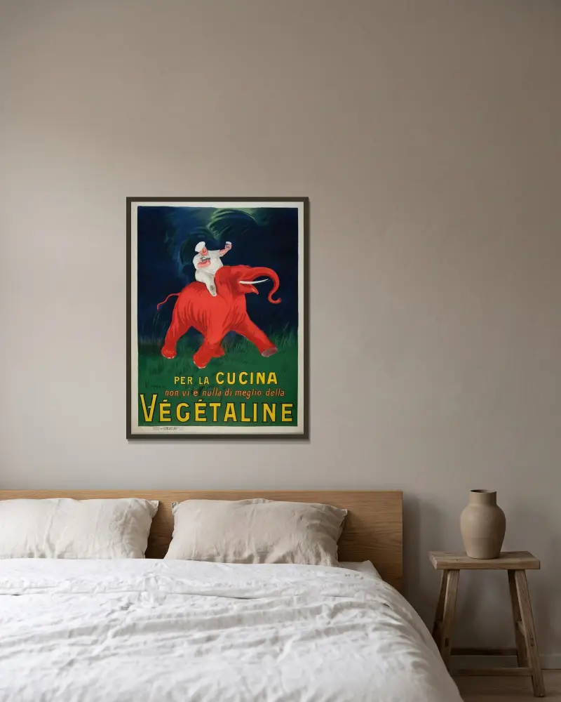 Végétaline av Leonetto Cappiello inramad på en vägg