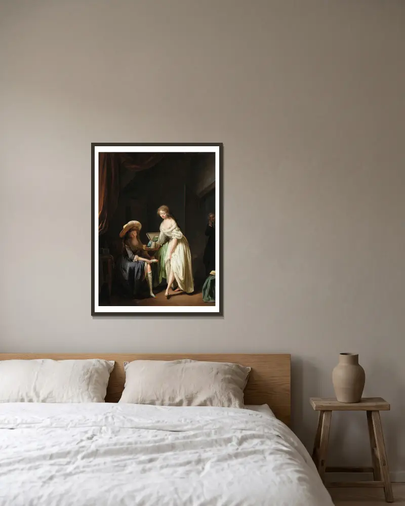 Srovnání malých nohou, Louis-Léopold Boilly v rámu na stěně