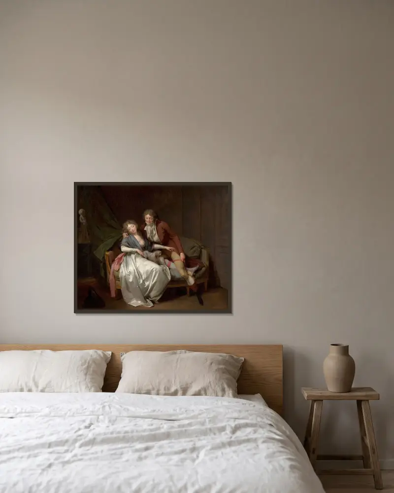 Défends-moi av Louis-Léopold Boilly inramad på en vägg