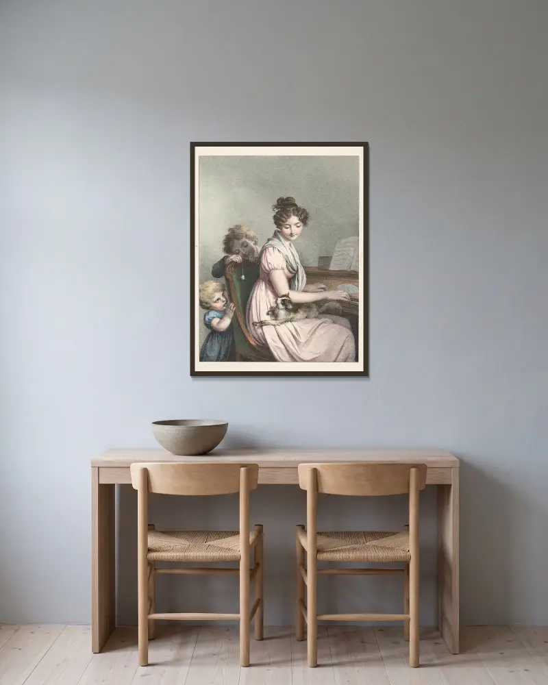 Rozptýlení, Louis-Léopold Boilly v rámu na stěně