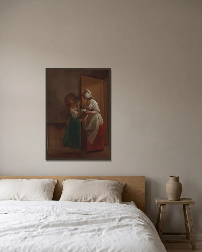 Filiżanka czekolady, Louis-Léopold Boilly w ramie na ścianie