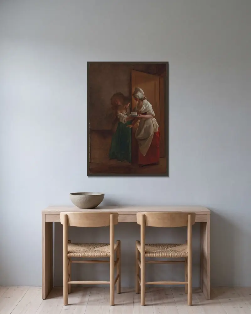 Filiżanka czekolady, Louis-Léopold Boilly w ramie na ścianie